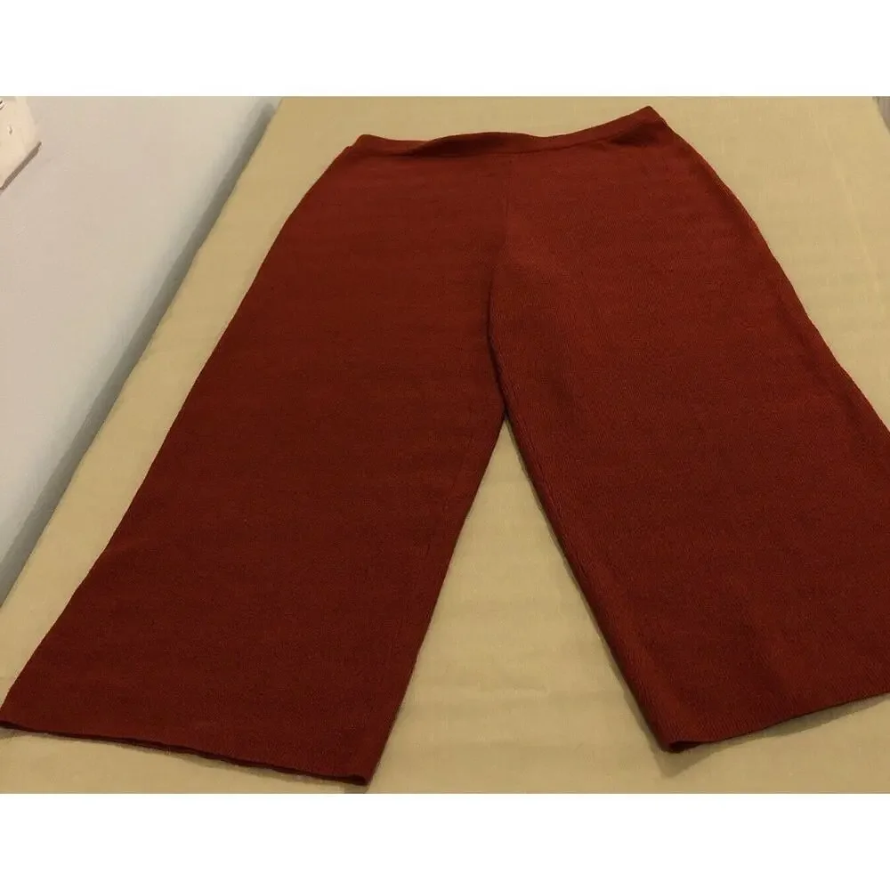 Chicos Design Travelers Red Women's Pants Size 1 Pullover Whimsigoth Grunge Boho - Picture 4 of 9